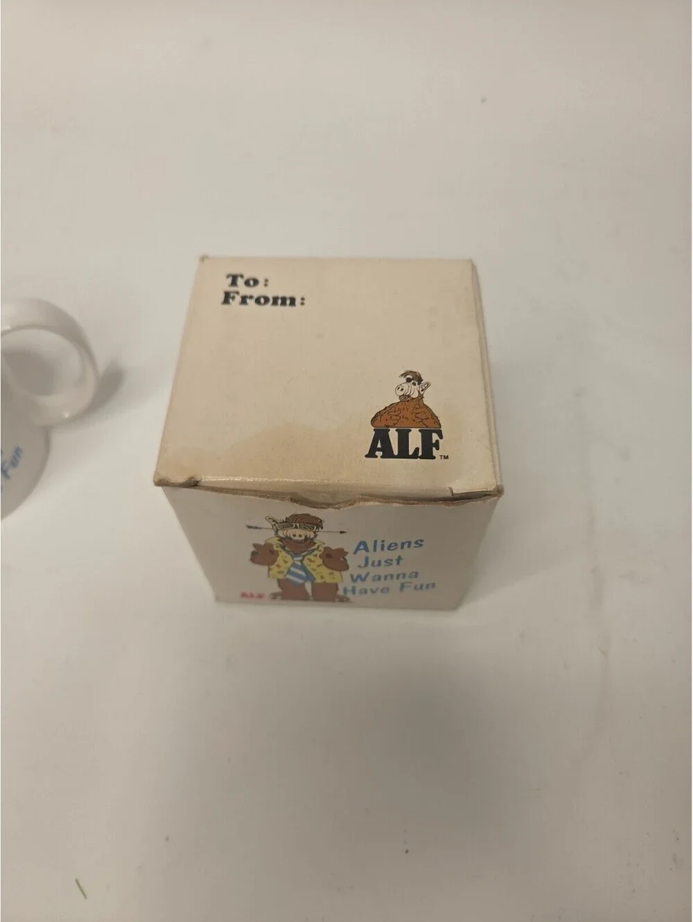 ALF Aliens Just Wanna Have Fun 8 oz White Ceramic Coffee Mug 1987 Graphic Print
